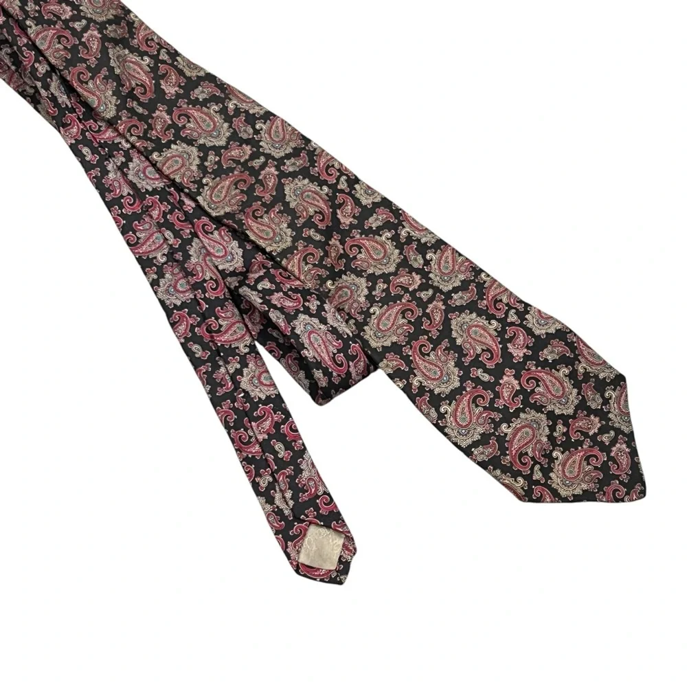 Dior Paisley Silk Tie - Black and Red